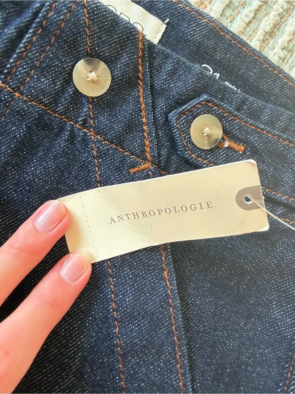 Anthropologie Dark Blue Denim Shorts